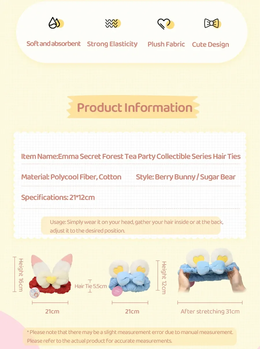 Emma Secret Forest Tea Party Collectible Series Cute 3D Hair Tie 9 format,webp