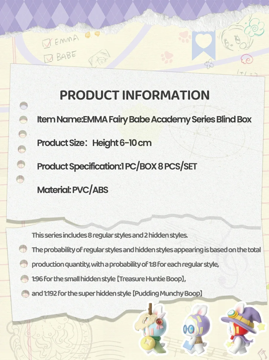 EMMA Fairy Babe Academy Series Blind BoX 61 format,webp