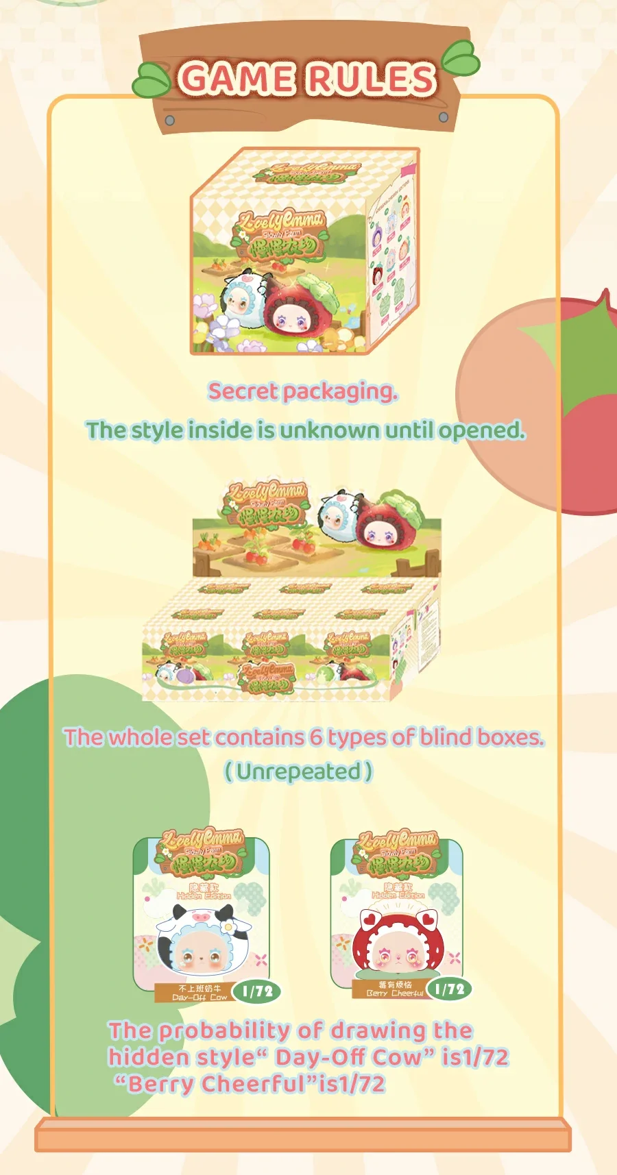 LOVELY EMMA slowly farm blindbox 58 format,webp