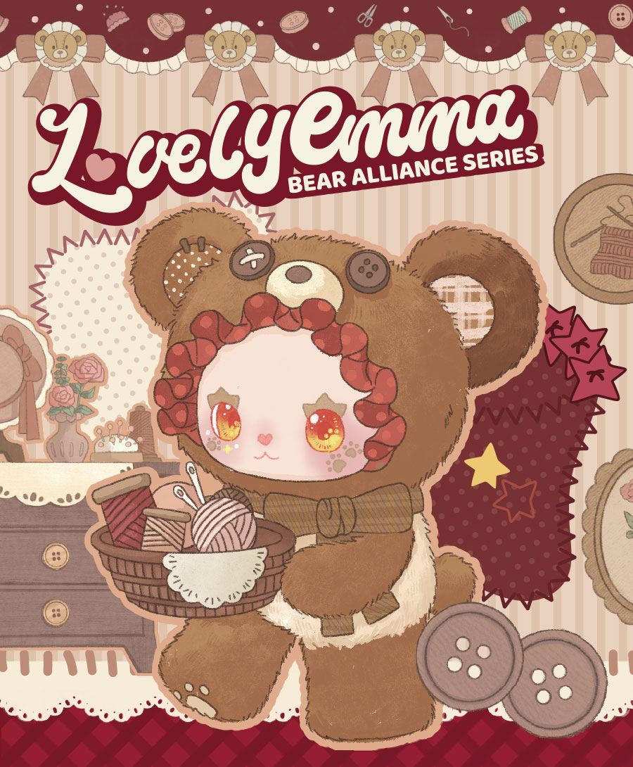パーツアソート　lovely bear様 Lovely Emma Bear Alliance Series Plush Blind Box | LUCKY EMMA STUDIO