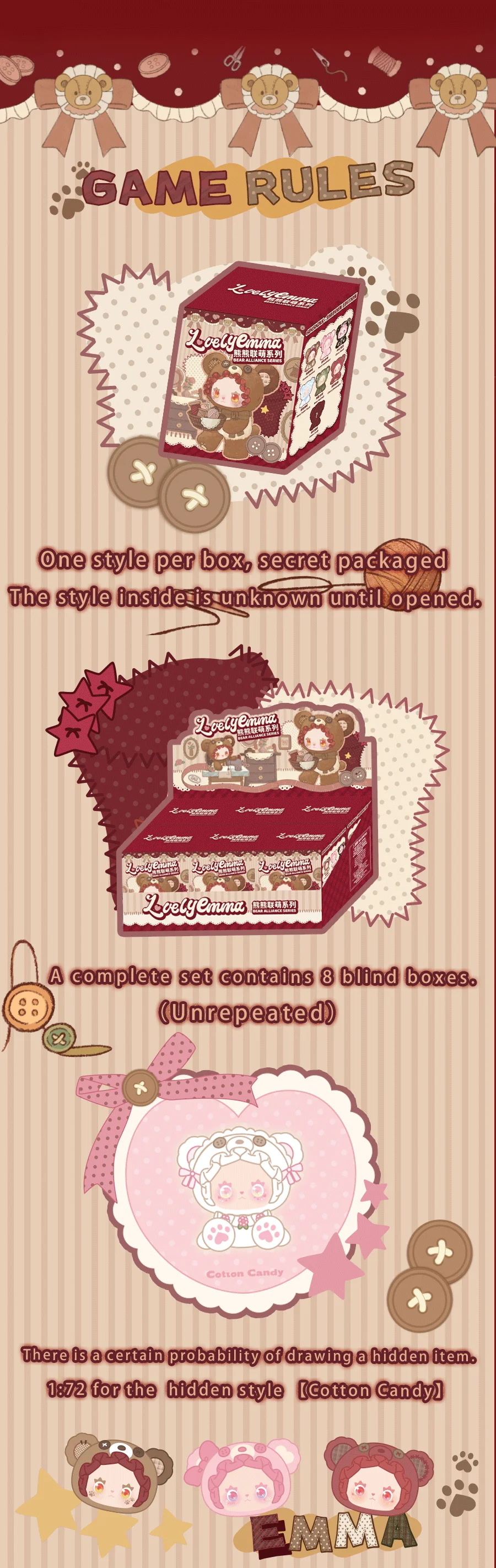 Lovely Emma Bear Alliance Series Plush Blind Box | LUCKY EMMA STUDIO