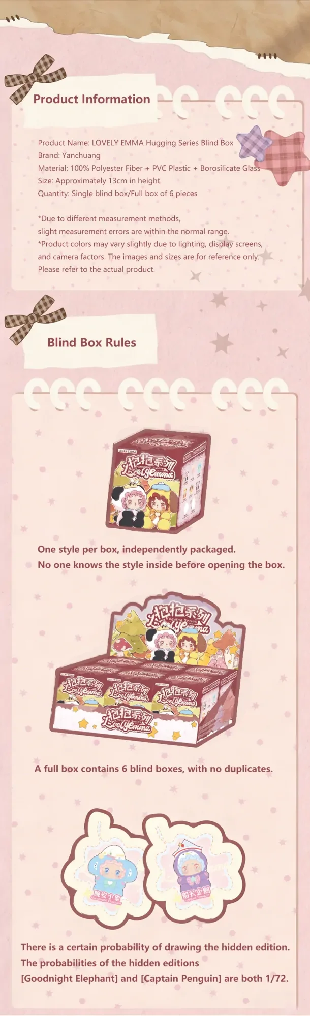 Lovely Emma Hugging Series Plush Blind Box 45 format,webp