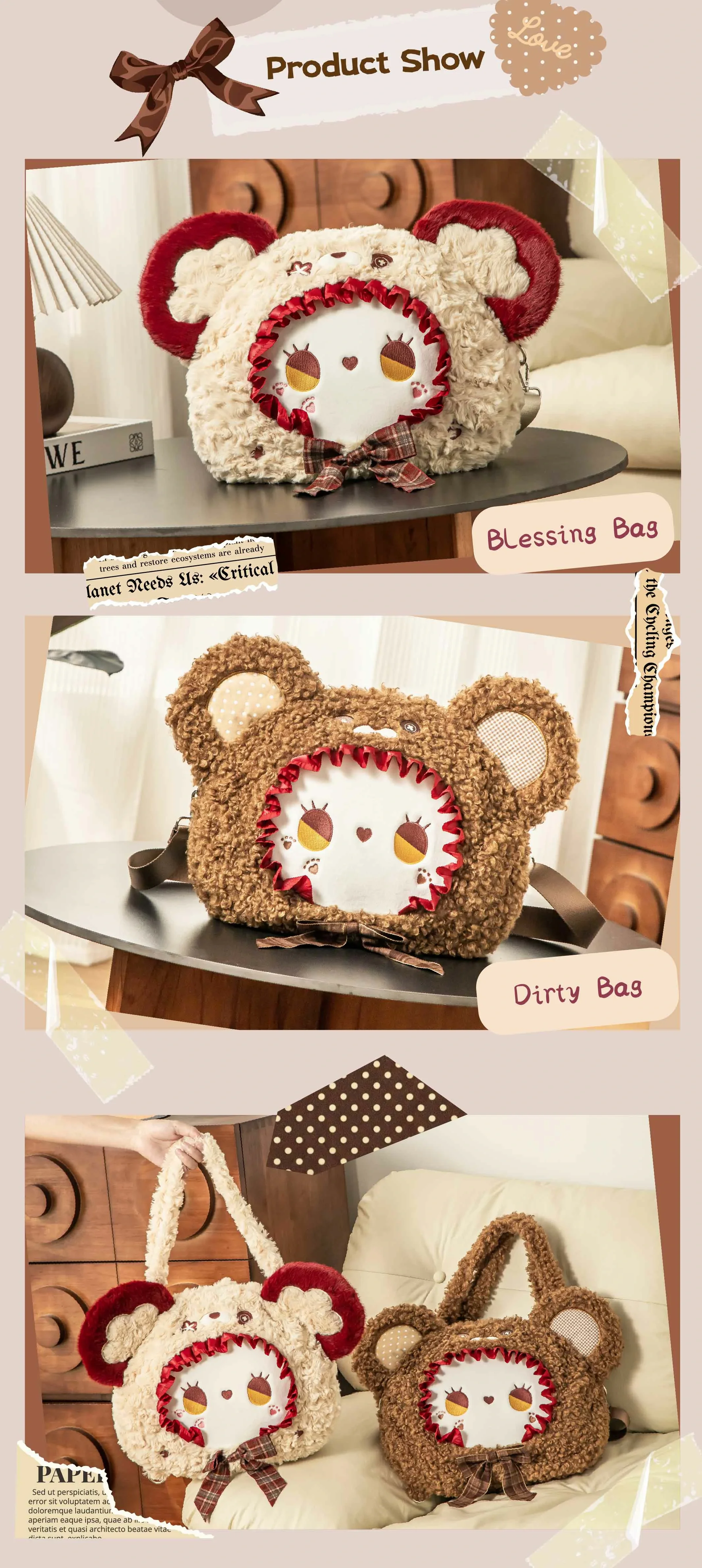 EMMA Bear Series Convertible Backpack 20 format,webp